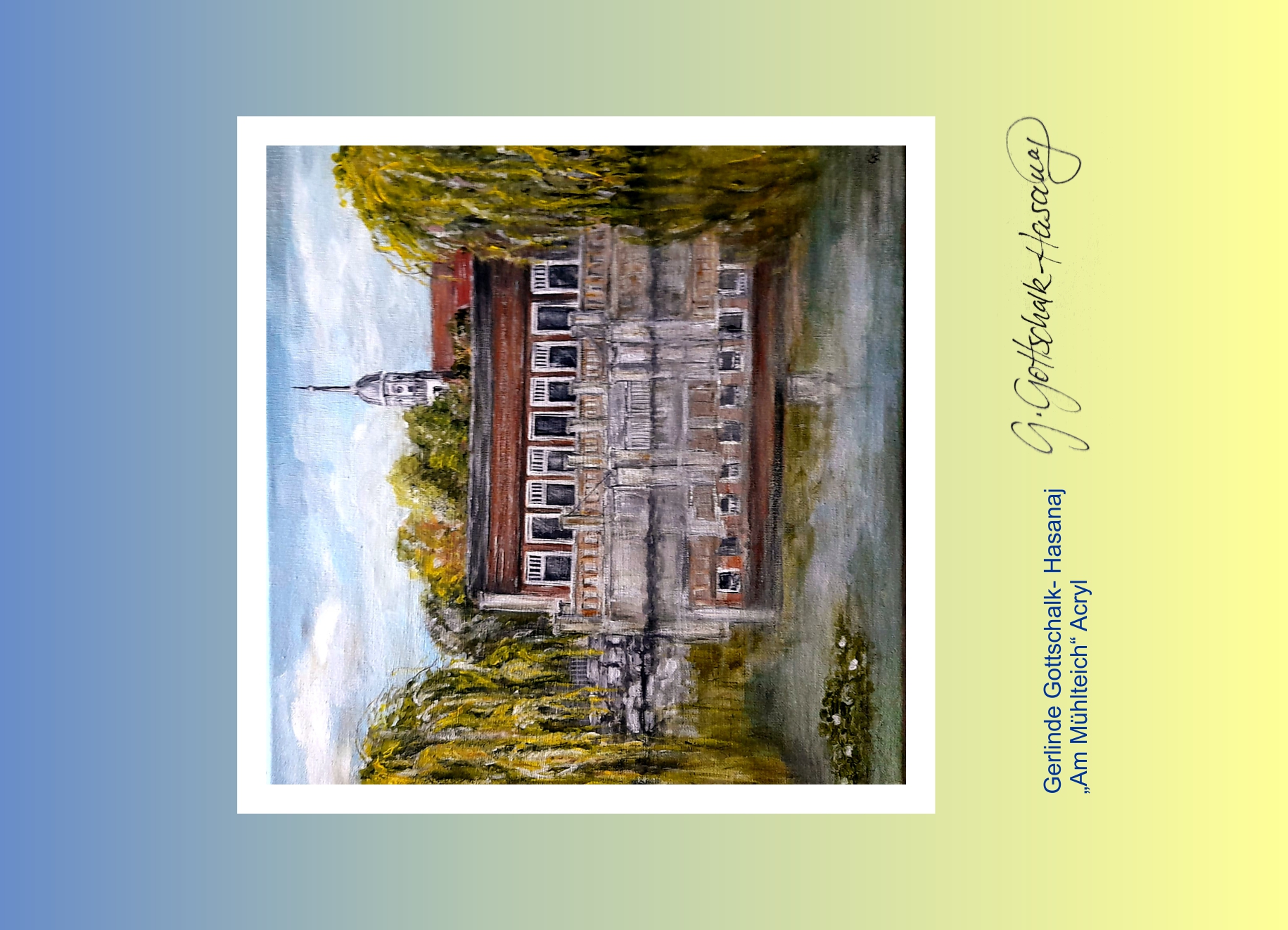 Postkarte Pavillion am Mühlteich Bischofswerda Gottschalk-Hasanaj Gerlinde Postkarte Pavillion am Mühlteich Bischofswerda Gottschalk-Hasanaj Gerlinde